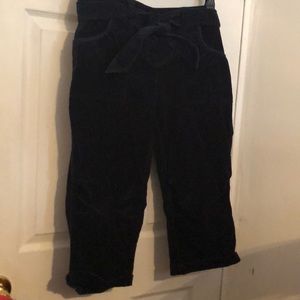 Short velour pants